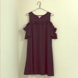 Blue Cold Shoulder Dress